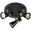 Image de Markslöjd, Plafonnier, FOLIE Ceiling Round 3L Black/Antique Brass