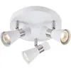 Image de Markslöjd, Plafonnier, FOLIE Ceiling Round 3L White/Satin Nickel