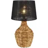 Image de Markslöjd, Lampe de table, Paglia 1 lampe de table Black/Natural (E27)