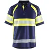 Image de Blakläder, Veste de travail, Polo haute visibilité, bleu marine / jaune, taille unisexe : XL (XL)