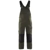 Image de Cotte à Bretelles Stretch Vert Olive/noir Taille 46
