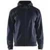 Image de Sweat Zippé à Capuche Marine Foncé/noir Taille S