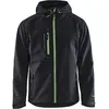Image de Veste Softshell à Capuche Noir/vert Taille L