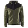 Image de Veste De Travail Tricotée Softshell Vert Foncé Noir