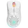 Image de DELTACO GAMING WM80 Souris de gaming radio optique blanc 7 Boutons 4800 dpi éclairé, rechargeable