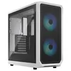 Image de Fractal Design Focus 2 RGB - Tour - ATX - panneau latéral fenêtré (verre trempé) - pas d'alimentation (ATX) - blanc TG teinte foncée - USB/Audio