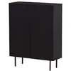 Image de Buffet Design Nervuré "Bjorkon" 103cm Noir