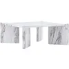 Image de Venture Home - Table basse carré Rogaland marbre blanc