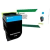 Image de Lexmark 702XC - À rendement extrêmement élevé - cyan - original - cartouche de toner LCCP, LRP - pour Lexmark CS510de, CS510dte