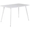 Image de Venture Home - Table de repas en MDF et acier 120 x 80 cm Polar blanc