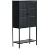 Image de Vitrine en acier 2 portes Misha noir