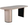 Image de Venture Home - Table de repas ovale Bianca 200 x 90 cm noir et naturel