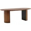 Image de Venture Home - Table de repas ovale Bianca 200 x 90 cm naturel