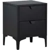Image de Venture Home - Table de chevet 2 tiroirs Piring Noir