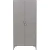 Image de Armoire 2 portes en acier Piring gris clair