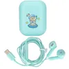 Image de Ecouteurs filaire de type C avec microphone pour Huawei / Xiaomi - Bleu vert