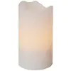 Image de star 067-11 lot de 4 bougies à led effet cire lumière vacillante contrôle par télécommande piles incluses blanc 10 x 16 cm