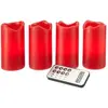 Image de 4er Led Wachskerzen-Set Rot