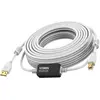 Image de Vision Techconnect 15m blanc USB+câble (15 m, USB 2.0), Câble USB