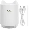 Image de Humidificateur d'air / Diffuseur d'arôme USB à ultrasons 320 ml avec LED lumière - Blanc