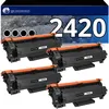 Image de Pack 4 toners compatibles BROTHER TN-2420 noir