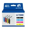 Image de Pack compatible BROTHER LC1000, 4 cartouches