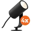 Image de Philips, Éclairage d'extérieur, Hue Lily Starter Pack White and Color prikspot 4-Pack (IP67)