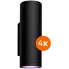 Image de Philips, Éclairage d'extérieur, Hue Appear muurlamp White and Color Zwart 4-Pack