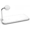 Image de Zens Chargeur double sans fil en aluminium + montre (20 W), Chargeur sans fil, Blanc