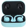 Image de Écouteur Bluetooth à Crochet d'Oreille Intra auriculaires avec Boîte de Charge Bleu