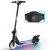 Image de RCB R12 Trottinette Electrique Enfants pliable - Écran numérique - néons colorés - Cadeau Super Noir
