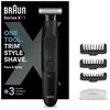 Image de Tondeuse hybride BRAUN Series X XT3100 pour visage avec lame flexible 4D, étanche, 3 sabots - Homme
