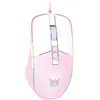 Image de ONIKUMA CW916 Souris Gamer RGB Filaire, 7000 DPI réglable/8 Boutons -Rose