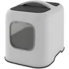 Image de Bac à litière ROTHO MyPet Biala avec couvercle et pelle, en plastique recyclé Blanc