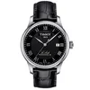 Image de Montre Tissot Le Locle Automatique Powermatic 80 avec Cadran Noir et Bracelet en Cuir, Homme, Modèle T0064071605300 (Importé officiellement)
