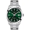 Image de Tissot Série Wind Mouvement Mécanique Automatique Affichage de la Date Simple Trois Aiguilles Montre Homme 40mm Cadran Vert Montres Hommes T127.407.11.091.01 Regular Watch Box
