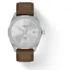 Image de Montre de mode homme Tissot Bracelet en cuir Cadran argenté T151.422.16.031.00 argenté