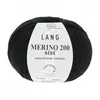 Image de Pelote de laine à tricoter pour layette MERINO 200 BEBE - Lang Yarns(...) - 304 Noir