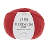 Image de Pelote de laine à tricoter pour layette MERINO 200 BEBE - Lang Yarns(...) - 360 Rouge