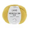 Image de Pelote de laine à tricoter pour layette MERINO 200 BEBE - Lang Yarns(...) - 414 Jaune