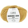 Image de Pelote de laine à tricoter pour layette MERINO 200 BEBE - Lang Yarns(...) - 350 Moutarde