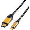 Image de Roline Câble USB 2.0, 1.0m, type C ST Micro B ST, noir (1 m, USB 2.0, 4.50 W), Câble USB