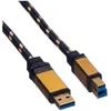 Image de Roline Câble USB 3.0 OR, type A-B 3.0m (3 m, USB 3.2 Gen 1), Câble USB