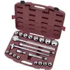 Image de Kraftwerk, Clé à douille + douilles, Teleskop-Steckschlüsselkoffer (19 mm, 21 mm, 22 mm, 23 mm, 24 mm, 26 mm, 27 mm, 29 mm, 30 mm, 32 mm, 35 mm, 36 mm, 38 mm, 41 mm, 46 mm, 50 mm)