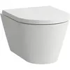 Image de Laufen, Cuvette toilettes + bidet, WC mural COMPACT KARTELL sans rebord, chasse d'eau basse, blanc LCC