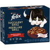 Image de 12x80g Felix Succulent Grill sélection de la campagne - Pâtée pour chat