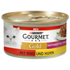 Image de Gourmet Gold Timbales 12 x 85 g pour chat - Duo : boeuf, poulet