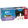Image de 44 x 85 g Felix Original Mix en gelée (saumon, thon, boeuf, poulet) nourriture humide pour chat