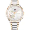 Image de Tommy Hilfiger, Montre, Quinn Womens MultiDial Quartz Watch with Stainless Steel Strap, Or, Argent, (38 mm)