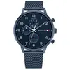 Image de Tommy Hilfiger, Montre, Leonard, Bleu, (Horloge analogique, 44 mm)